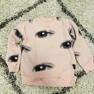 Nununu Pink Sweatshirt with Eye Print size 3T